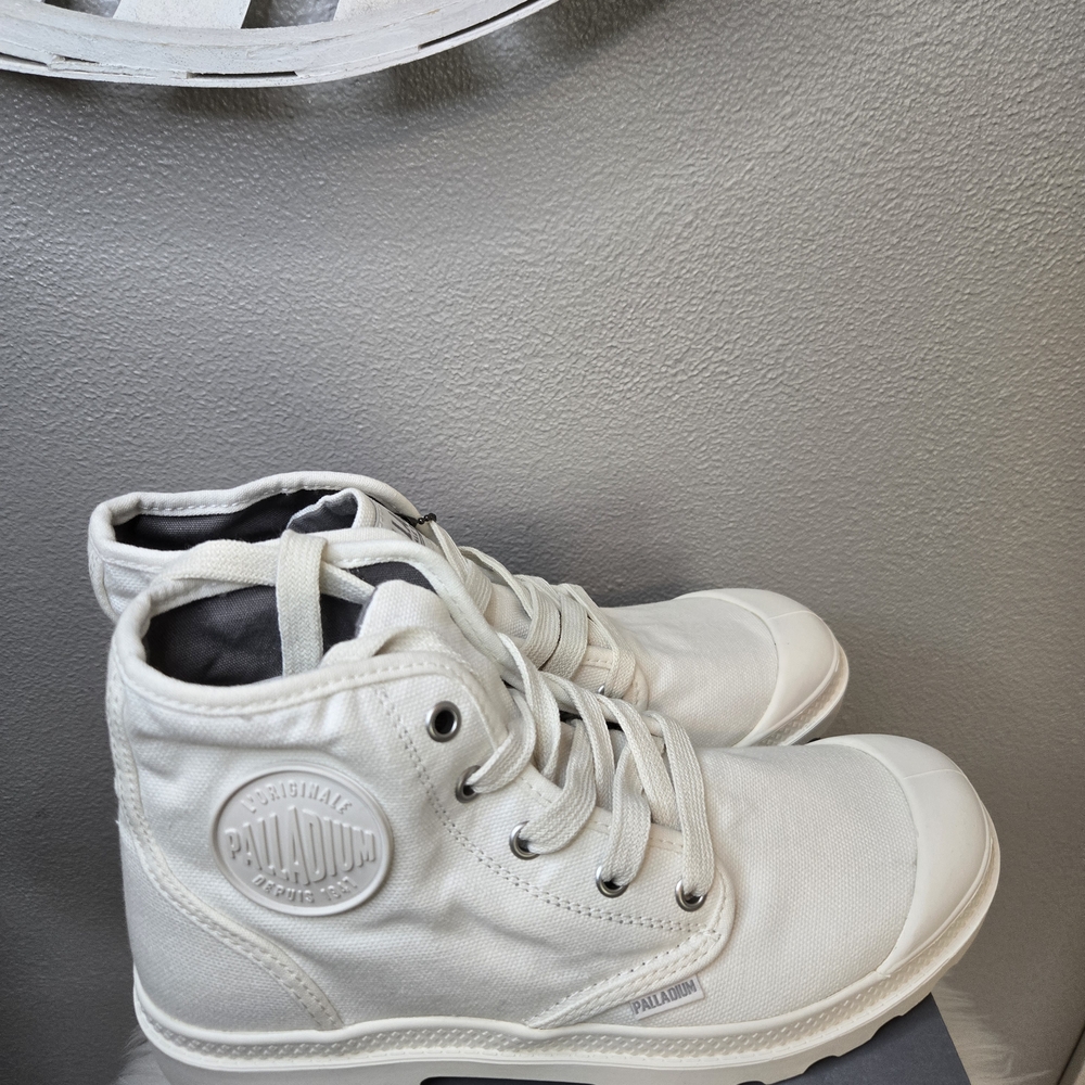 Palladium Womens Pampa White High-Top Sneakers Ret $140 - Picture 5 of 11